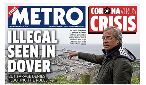 Whoever Wrote This Metro Front Page Headline About Dominic Cummings Give Yourself A Pay Rise