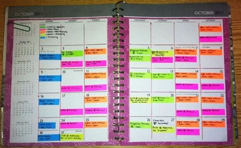 Color Coded Schedule Template Photo Color Coding Organization