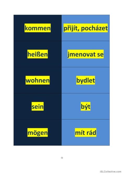 784 Verbs Deutsch Daf Arbeitsblätter Pdf And Doc