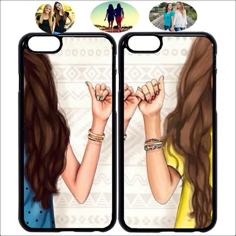 Fashion Handshake Girl Best Friends Matching Phone Case Cover For