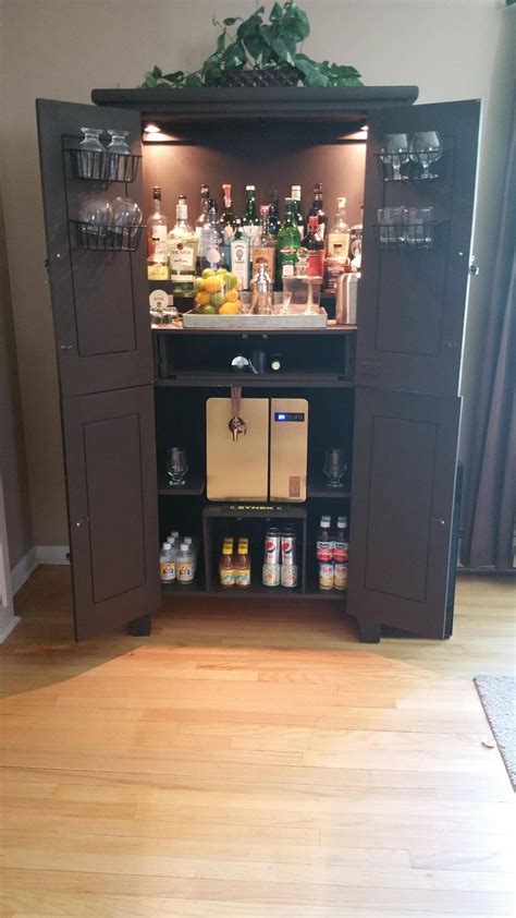 Bought An Old Armoire For 20 And Turned It Into This Home Bar