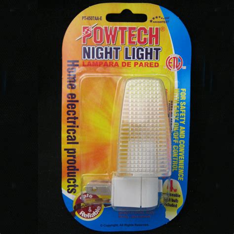 2 Pack Night Lights On Off Switch Bright White Light Nite Wall Plug