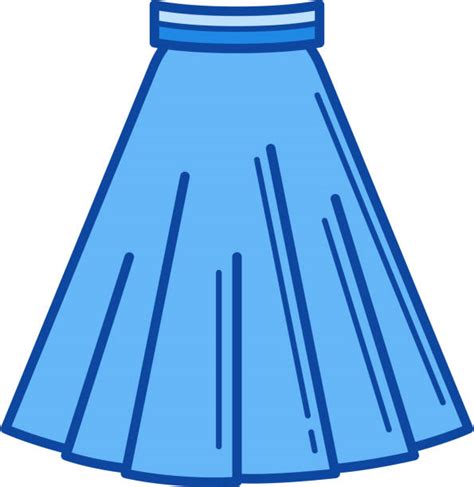 Royalty Free Drawing Of Pretty Long Skirts Clip Art Vector Images