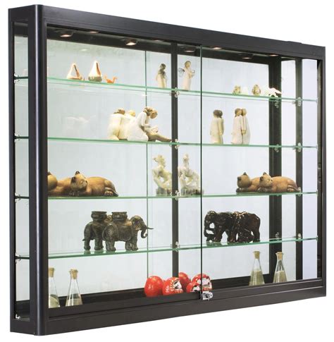 Buy Displays2go Aluminum Display Cabinet For Retail With Lighting Z Bar Design Tempered Glass