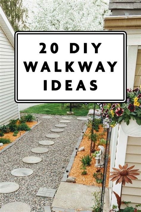 20 Easy Walkway Ideas Diy Pathways Outdoor Walkway Backyard Walkway