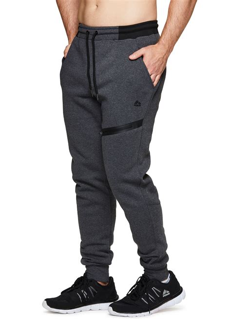 Rbx Active Mens Athletic Fleece Lined Tapered Jogger Sweatpant With