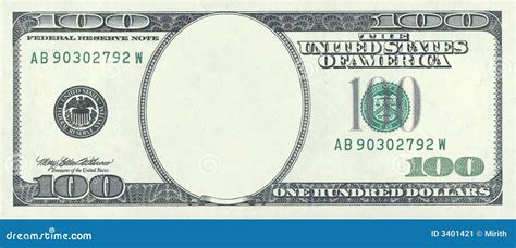One Hundred Dollar Bill Back Royalty Free Stock Photography