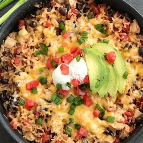 Chicken Burrito Skillet Everything You Love About A Chicken Burrito