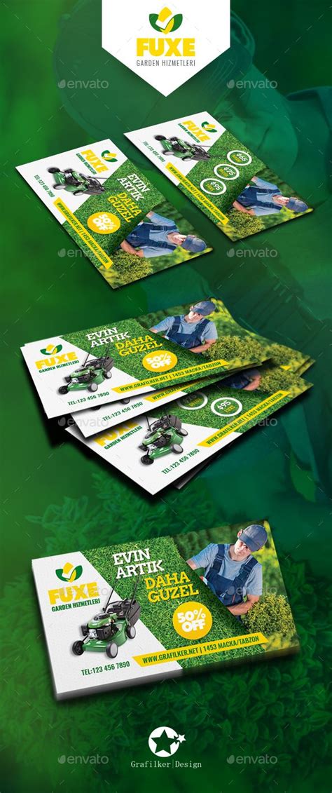 Maybe you would like to learn more about one of these? Garden Landscape Business Card Templates (With images) | Graphic design business card, Fun ...