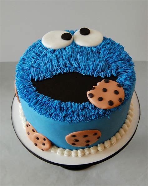 Cookie Monster Cake 1 Tier 8 Inch Cookie Monster Cake Festa Cookie