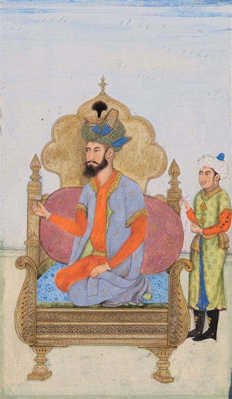 The Emperor Humayun Enthroned India Delhi Circa 1800 Arts Of The