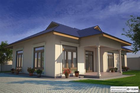 A large covered porch greets. Small Three Bedroom House Plan - ID 13204 - Floor Plans by ...