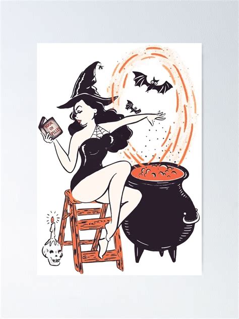 Sexy Witch Babe Poster For Sale By Honeyblack Redbubble