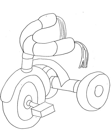 Tricycle Transportation Coloring Pages Coloring Book Coloring Pages