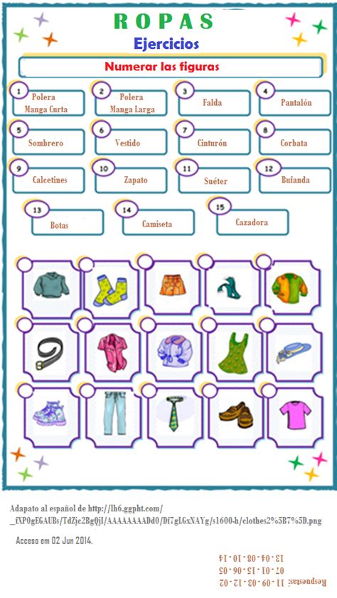 Un juego donde tendrás que hacer palabras en inglés lo más larga posibles para puntuar más. Ropas - Ejercicios | Material escolar en ingles, Clothes ...