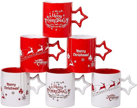 Set Of 6 Christmas Coffee Mugs The Best Holiday Mugs On Amazon 2020