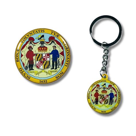Maryland Seal Enamel Pin Seal Keychain Adorable Collections State