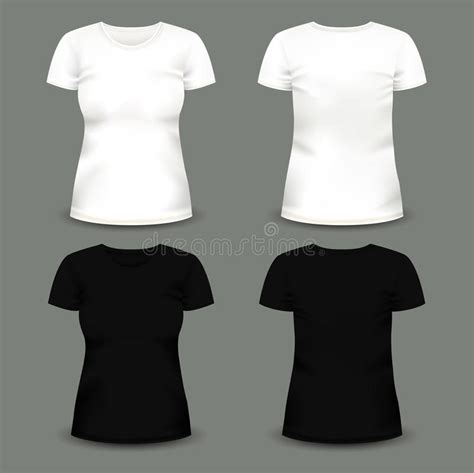 Sistema Del ` Camisetas Blancas Y Negras De S De Las Mujeres En Frente