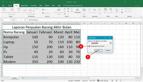 Cara Membuat Tabel Di Excel Dengan Table Tools Dan Contohnya Images Images