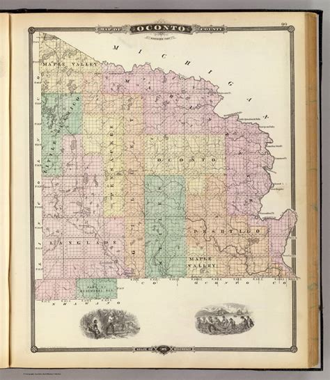Map of Oconto County (northern part), State of Wisconsin. - David ...