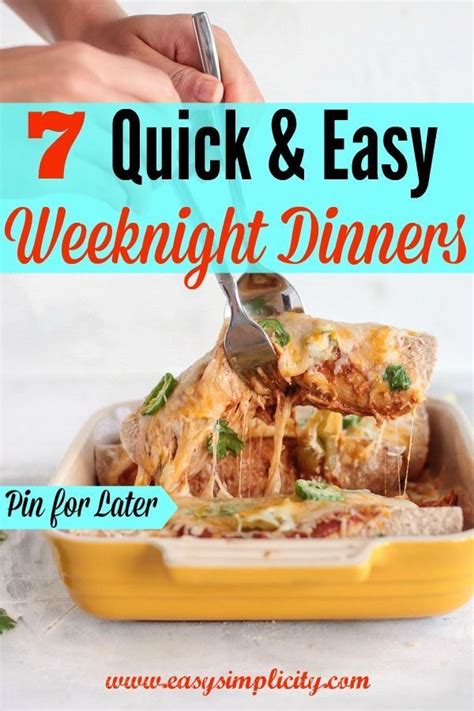 Looking for quick & easy weeknight dinner recipes for your ...
