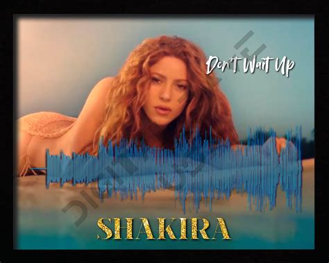 Dont Wait Up By Shakira 8x10 Sound Wave Art Etsy Uk