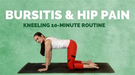 Minute Hip Bursitis Yoga For Hip Pain Kneeling Trochanteric Bursitis Stretches Youtube
