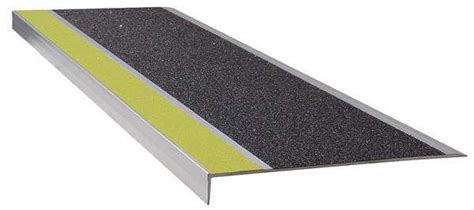 Wooster Products Stair Tread Ylwblk 48in W Extruded Alum 311yb4 Zoro