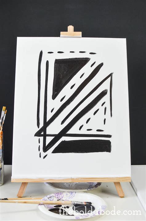 Black And White Diy Abstract Art