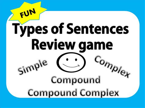 Simple Compound Complex Sentences Review Game Teacher Written