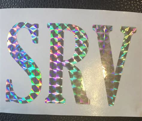 Srv Or Your Initials Decal Sticker Holographic Prism