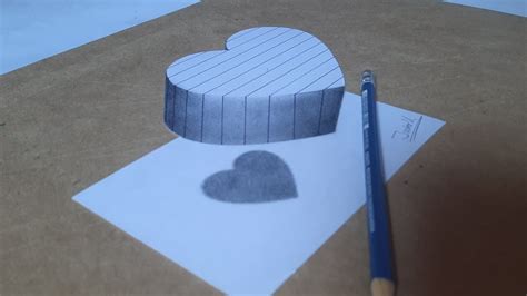 Cómo Dibujar Un Corazón En 3dcorazón Flotante How To Draw A Heart In