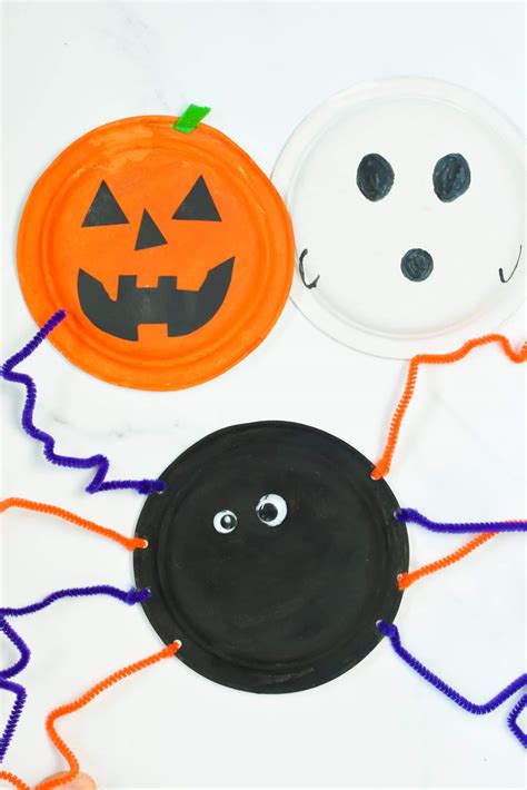 3 Paper Plate Halloween Crafts Ideas Busy Little Kiddies