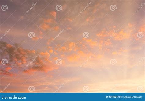 Dramatic Cloudy Sky At Sunset Or Sunrise Stock Photo Image Of Sunset