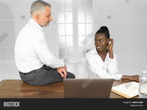 Office Flirt Image And Photo Free Trial Bigstock