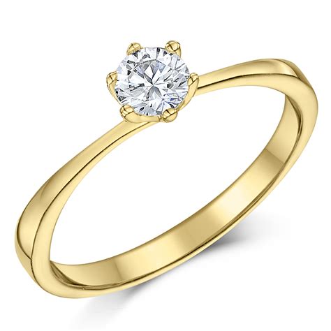 Like other elongated diamond shapes, marquise diamond engagement rings often appear larger than other diamonds of the same carat weight due to their long and narrow shape. 9ct Yellow Gold Quarter Carat Six Claw Diamond Solitaire ...
