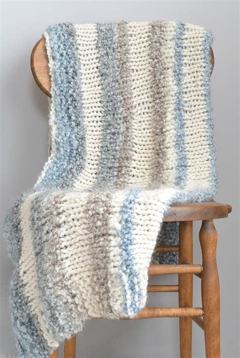 Cuddly Quick Knit Throw Blanket Pattern Mama In A Stitch