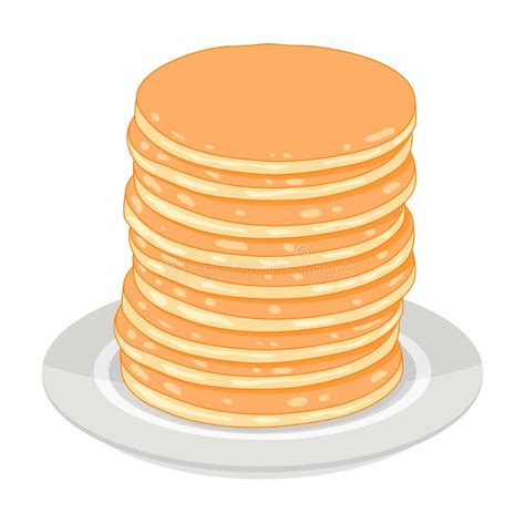 Pancake Stack Illustration Stock Vector Illustration Of Isolated