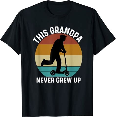 Mens This Grandpa Never Grew Up Funny Grandpa T Shirt