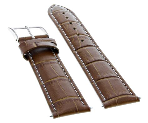 20mm Leather Watch Band Strap For Girard Perregaux Watch Light Brown