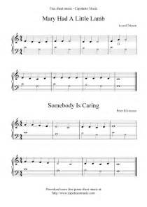 [the tunes listed in the free piano lessons portion of this website provide a fun way for beginners to begin getting to know their way around the piano keyboard. Free Sheet Music Scores: Free basic piano sheet music, Mary Had A Little Lamb | Partituras, Colegios