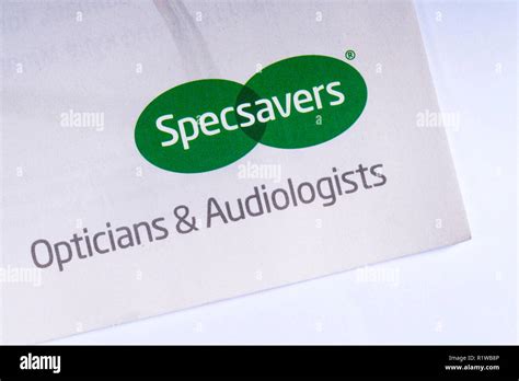 London Uk November 14th 2018 A Close Up Of The Specsavers Company