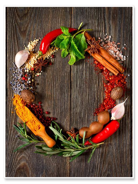 Wreath Of Spices And Herbs Print By Editors Choice Posterlounge