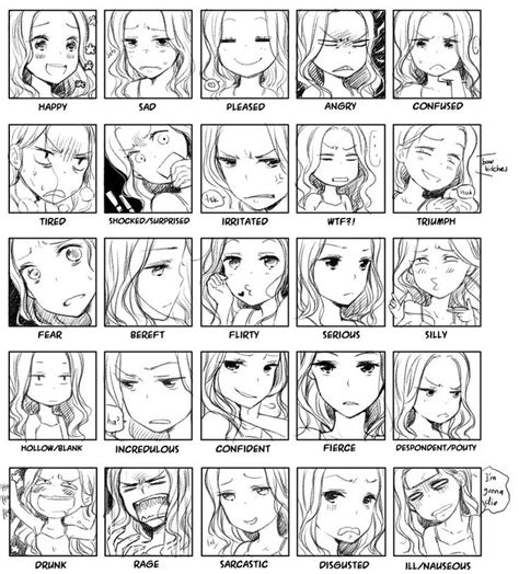 Emotions Sheet Drawing Face Expressions Drawing Expressions Anime