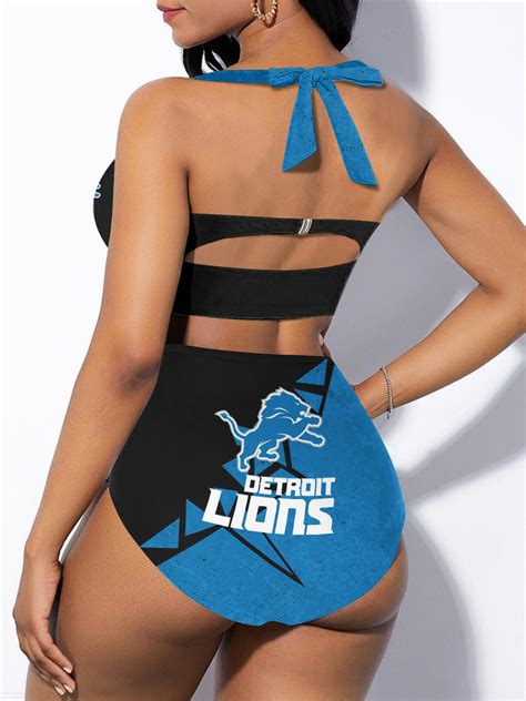Detroit Lions Sexy Print Bikini Swimsuit Sportique Shop Com