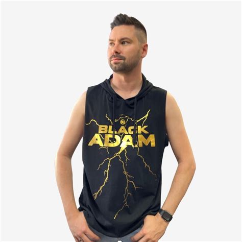 Black Adam Hooded T Shirt Village Roadshow Theme Parks