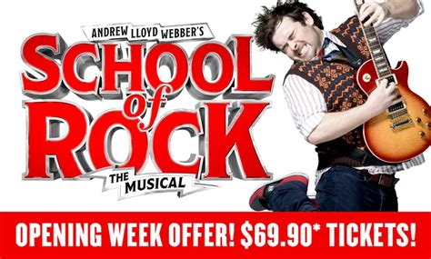 Ticket To School Of Rock The Musical School Of Rock The Musical Groupon