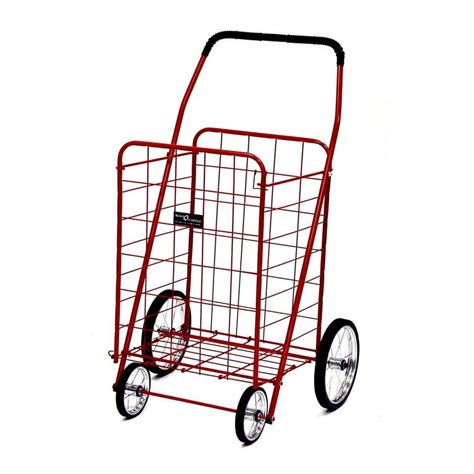 Easy Wheels Jumbo Shopping Cart In Red 001rd The Home Depot