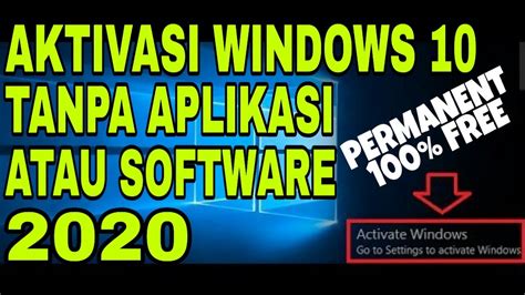 Berikut ini adalah cara untuk bisa mengaktivasi windows 10 secara permanen dan mudah. CARA AKTIVASI WINDOWS 10 PRO PERMANENT TANPA SOFTWARE 2020 ...