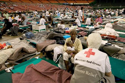 Eon Images Hurricane Katrina Evacuees Inside Houston Astrodome